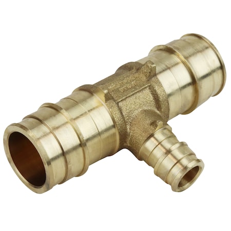 Apollo 1 in. x 1 in. x 1/2 in. Brass PEX-A Expansion Barb Reducing Tee EPXT1112